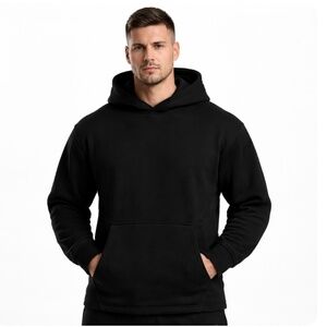 ALPHALETE Men’s Black Kangaroo Hoodie Sweatshirt Size Medium